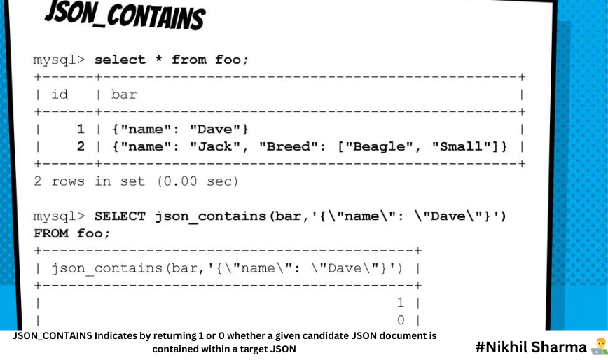 Json Array object search key value Mysql